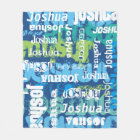 Personalised Name Blue Green Subway Art