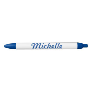 Personalised name blue pen for office and school