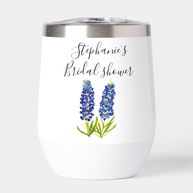Personalised name Bluebonnets Floral Bridal shower (Front)