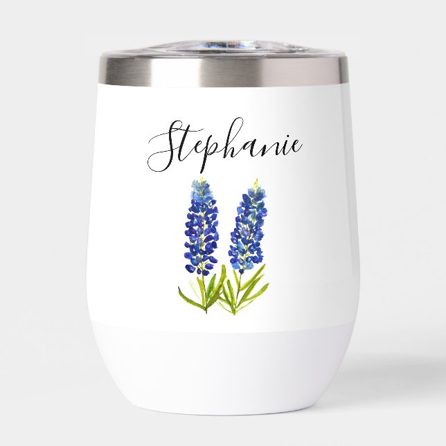 Personalised name Bluebonnets Floral Monogram (Front)