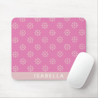 Personalised Name Boho Floral Daisy Girly Pink