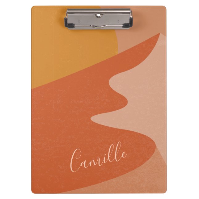 Personalised Name Boho Southwest Modern Landscape Clipboard (Front)