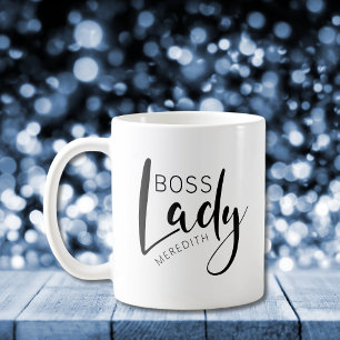 Personalised Name Boss Lady Logo Coffee Mug