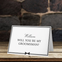 Personalised Name Bowtie Groomsman Proposal
