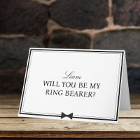 Personalised Name Bowtie Ring Bearer Proposal