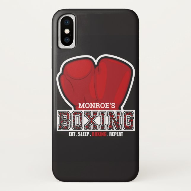 Personalised NAME Boxer Boxing Glove Prize Fighter Case-Mate iPhone Case (Back)