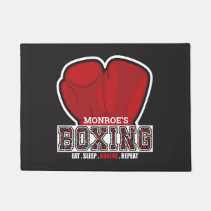Personalised NAME Boxer Boxing Glove Prize Fighter Doormat