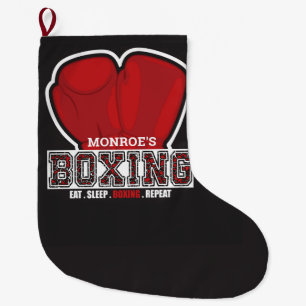 Personalised NAME Boxer Boxing Glove Prize Fighter Large Christmas Stocking