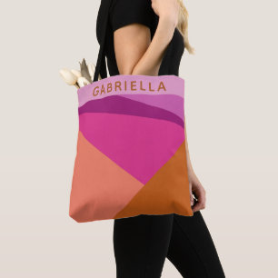 Personalised Name Bridal Party Favour Earthy Purpl Tote Bag