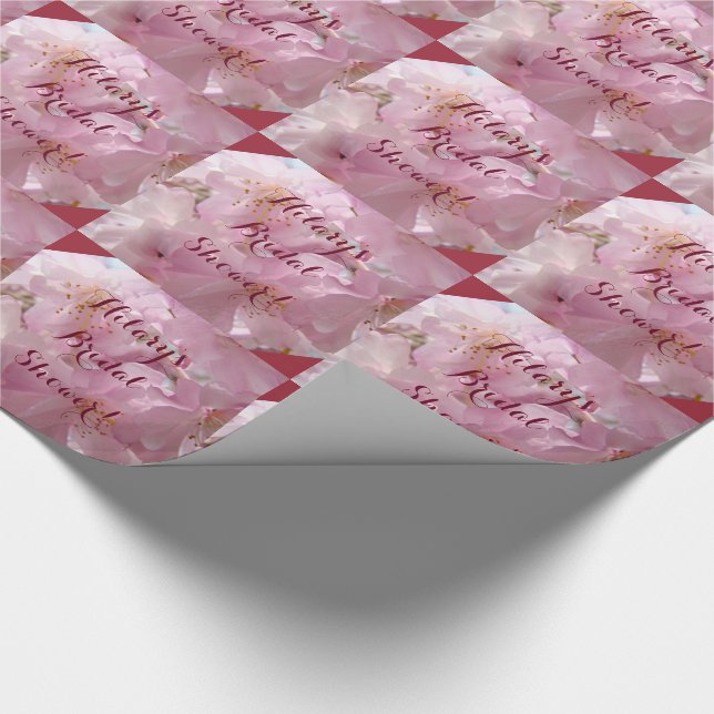 Personalised Name Bridal Shower wrapping paper (Corner)
