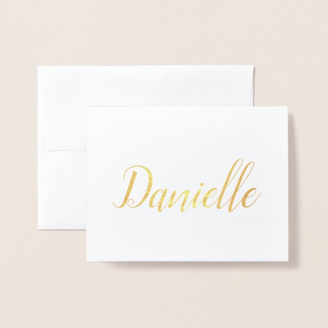 Personalised Name | Bridesmaid | Danielle Foil Card (Front With Envelope)
