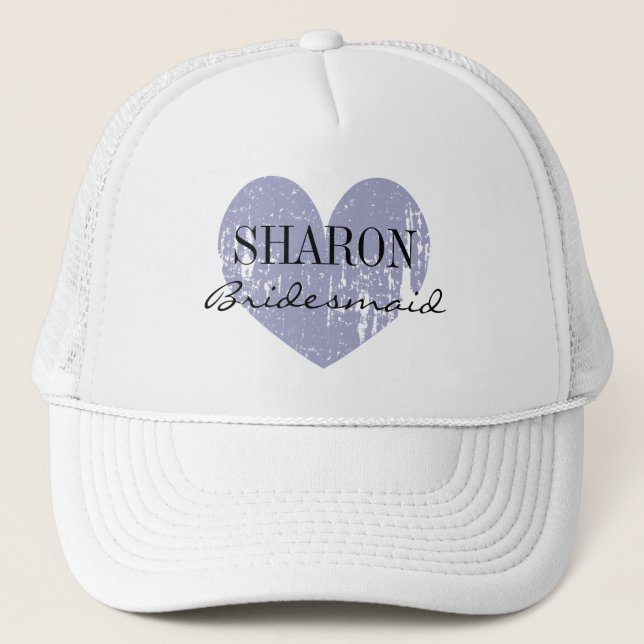 Personalised name bridesmaid hat for bride's crew (Front)