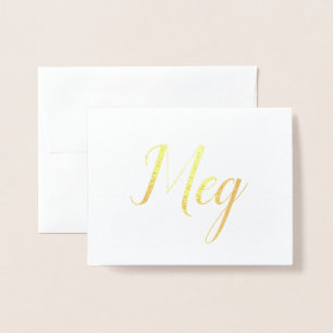 Personalised Name Bridesmaid Meg Foil Card