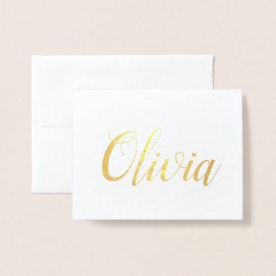 Personalised Name   Bridesmaid   Olivia Foil Card