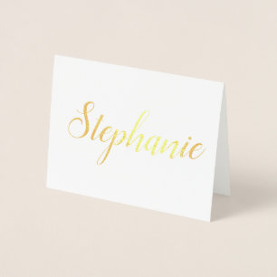 Personalised Name   Bridesmaid Stationery Foil Card
