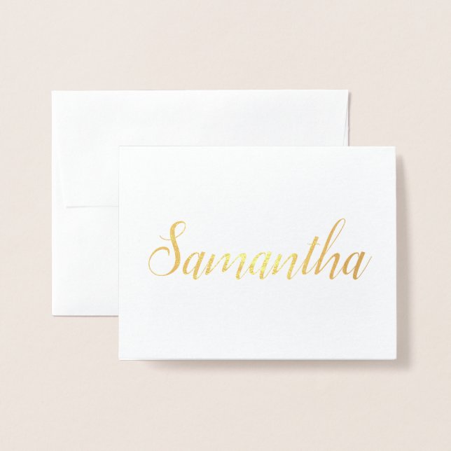 Personalised Name | Bridesmaid Stationery Samantha Foil Card (Front With Envelope)