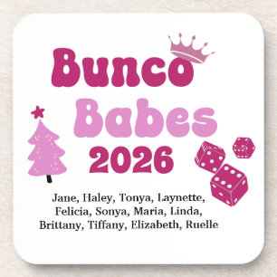 Personalised Name Bunco Babes  Coaster