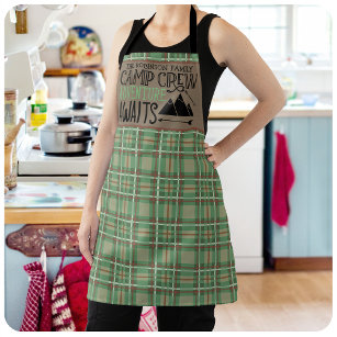 Personalised NAME Cabin Camping Adventure Apron