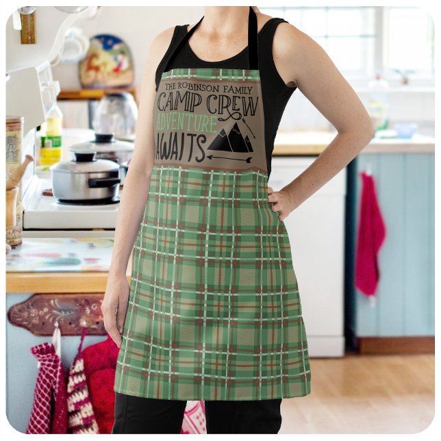 Personalised NAME Cabin Camping Adventure Apron (Creator Uploaded)