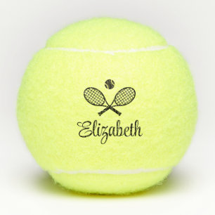 Personalised Name Calligraphy Script Tennis Balls