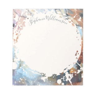 Personalised Name Calligraphy Watercolor Autumn  Notepad