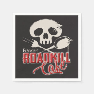 Personalised NAME Cheeky Roadkill Cafe Party Napkin