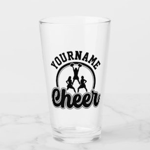 Personalised NAME Cheer Team Varsity Cheerleader Glass