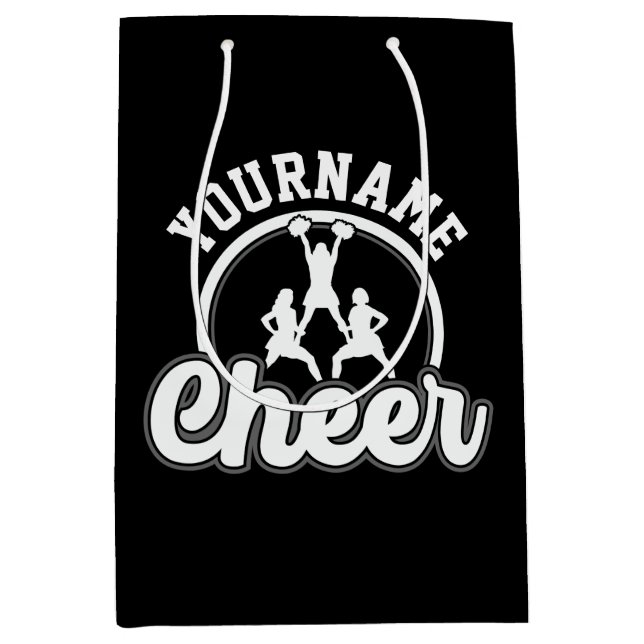 Personalised NAME Cheer Team Varsity Cheerleader Medium Gift Bag (Front)