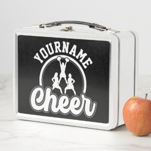 Personalised NAME Cheer Team Varsity Cheerleader Metal Lunch Box