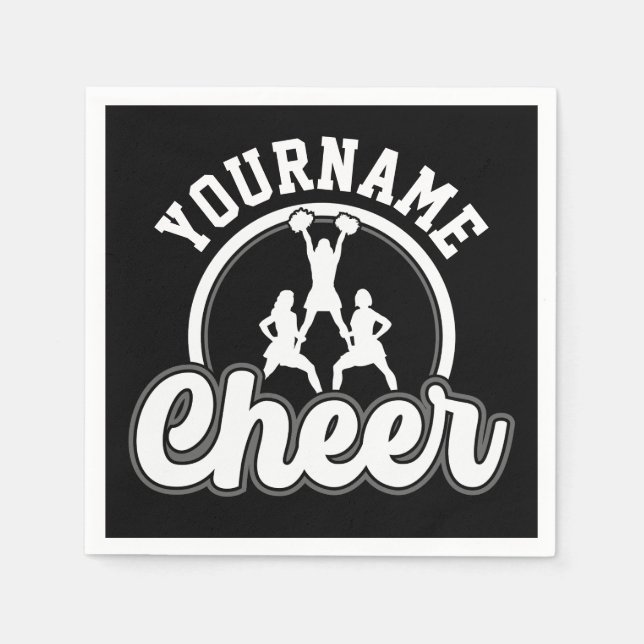 Personalised NAME Cheer Team Varsity Cheerleader Napkin (Front)