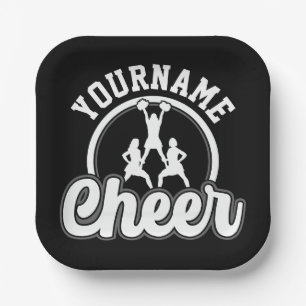 Personalised NAME Cheer Team Varsity Cheerleader Paper Plate