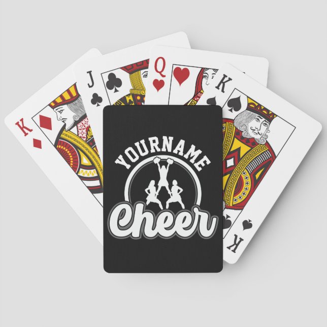 Personalised NAME Cheer Team Varsity Cheerleader Playing Cards (Back)
