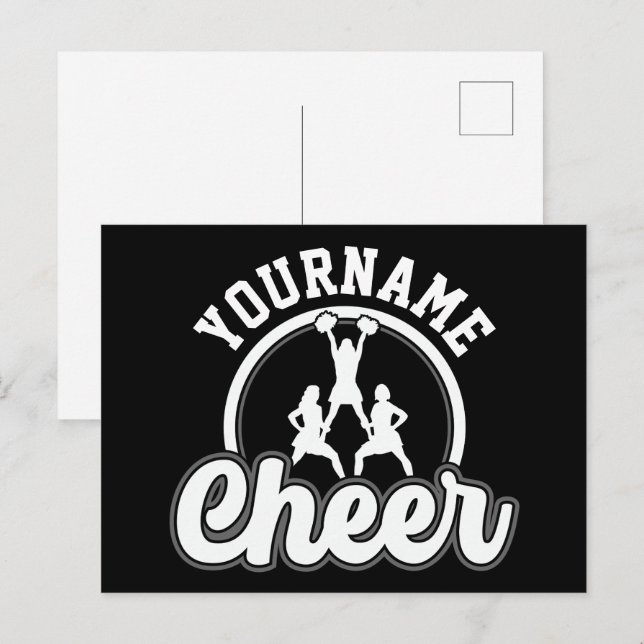 Personalised NAME Cheer Team Varsity Cheerleader Postcard (Front/Back)