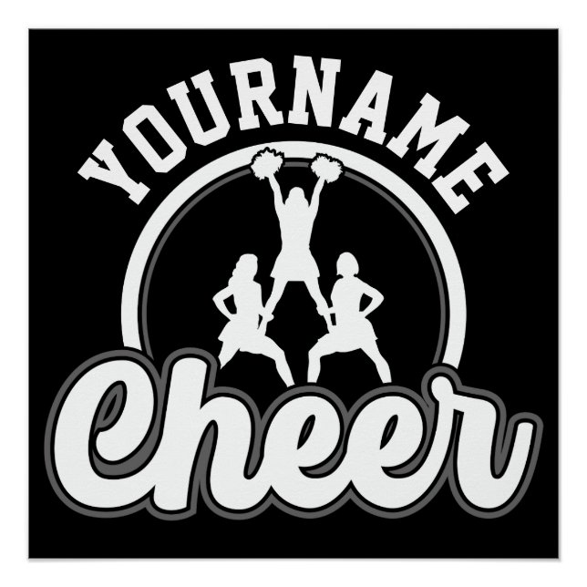 Personalised NAME Cheer Team Varsity Cheerleader Poster (Front)