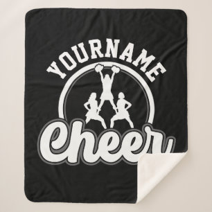 Personalised NAME Cheer Team Varsity Cheerleader Sherpa Blanket