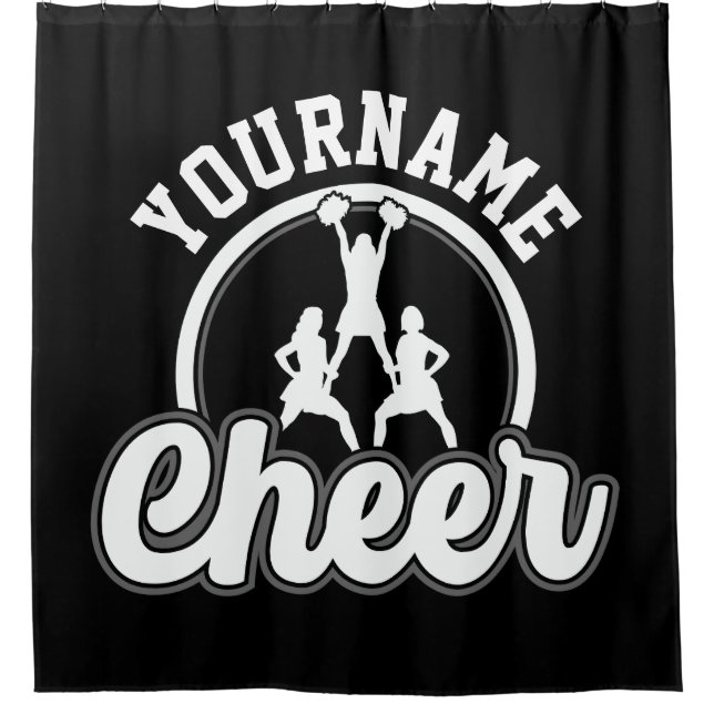 Personalised NAME Cheer Team Varsity Cheerleader Shower Curtain (Front)