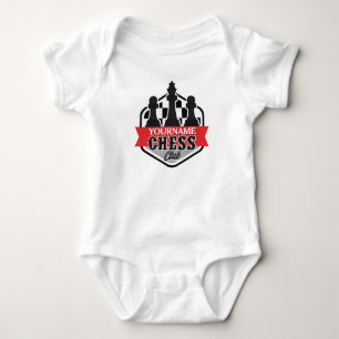 Personalised NAME Chess Player Club Checkmate  Baby Bodysuit