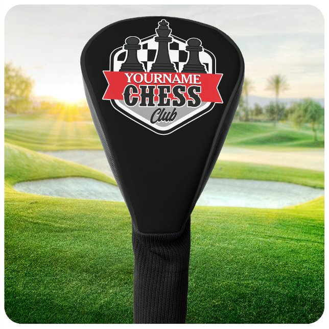 Personalised NAME Chess Player Club Checkmate  Golf Head Cover (Creator Uploaded)