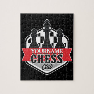 Personalised NAME Chess Player Club Checkmate  Jigsaw Puzzle
