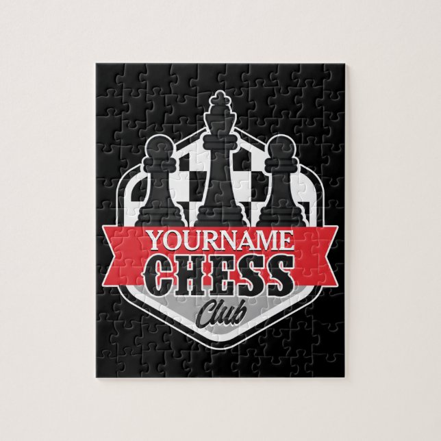 Personalised NAME Chess Player Club Checkmate  Jigsaw Puzzle (Vertical)