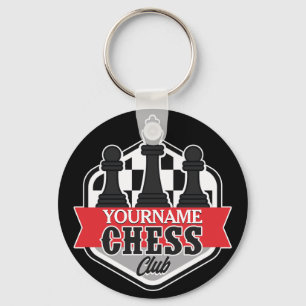 Personalised NAME Chess Player Club Checkmate  Key Ring