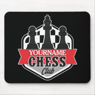 Personalised NAME Chess Player Club Checkmate  Mouse Mat