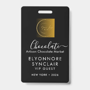 Personalised Name Chocolate Festival VIP Pass  ID Badge