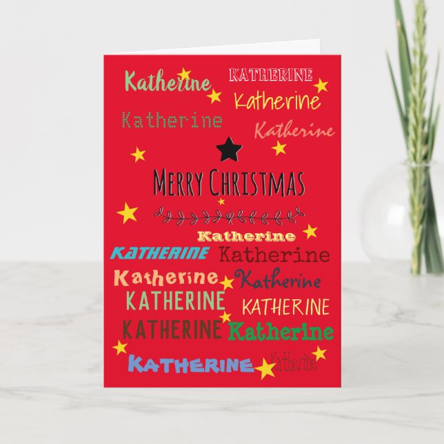 Personalised name Christmas Card (Front)