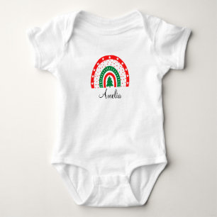 Personalised Name Christmas T-Shirt Baby Bodysuit