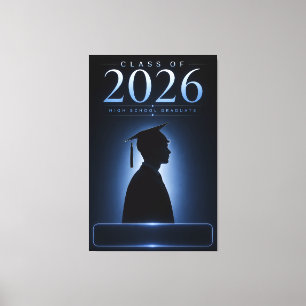 Personalised Name Class of 2026 Graduate Gift Canvas Print