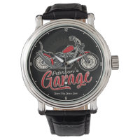 Personalised NAME Classic Biker Motorcycle Garage