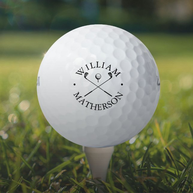 Personalised Name Classic Golf Clubs Golf Balls (Personalized Name Classic Golf Clubs Golf Balls)