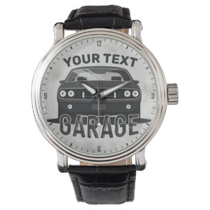 Personalised NAME Classic Muscle Car Garage Retro Watch