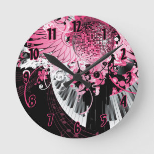 Personalised Name Clock Ocean Dance Music Disco